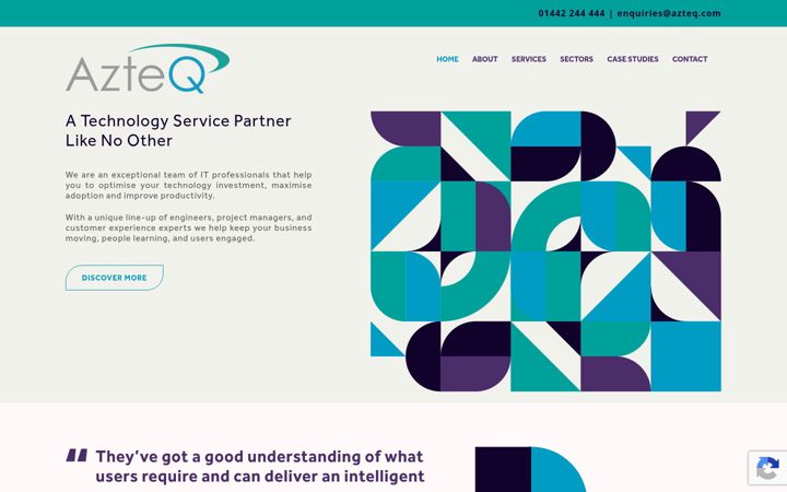 Screenshot of azteq.com