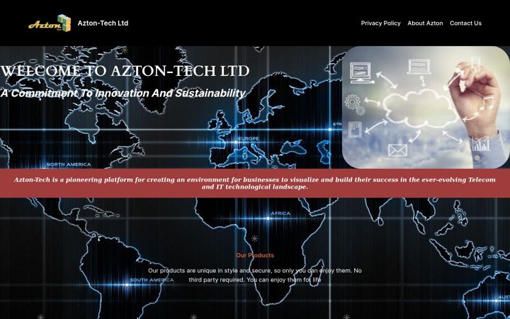 Screenshot of azton-tech.com