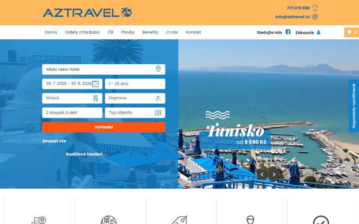 Screenshot of aztravel.cz