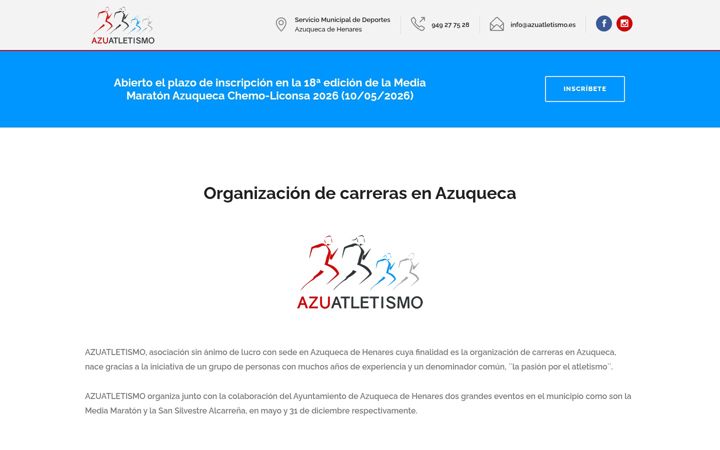 Screenshot of azuatletismo.es