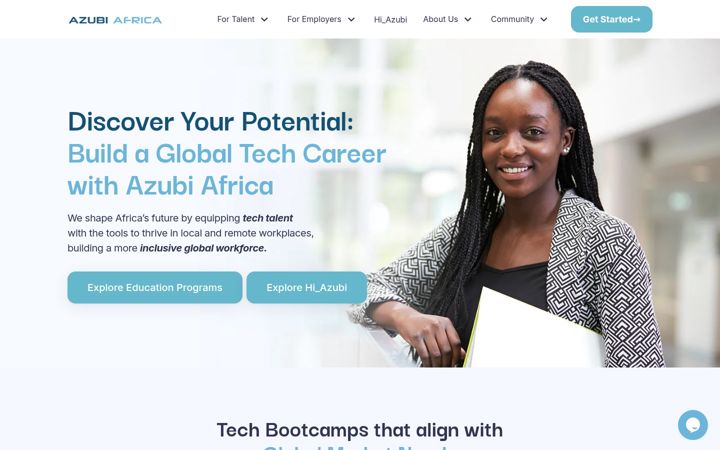 Screenshot of azubiafrica.org