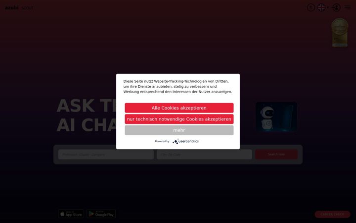 Screenshot of azubiscout.de
