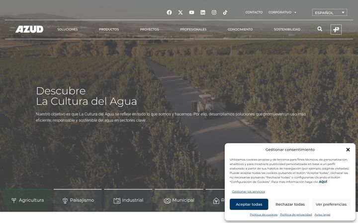 Screenshot of azudindustrial.com