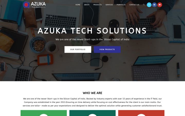 Screenshot of azukatech.com