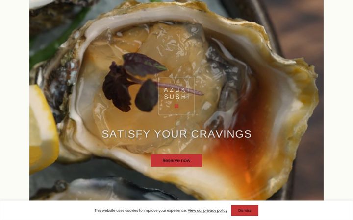 Screenshot of azukisushi.com