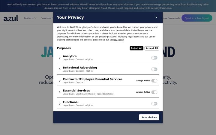 Screenshot ta' azul.com