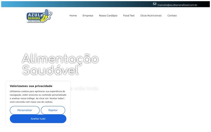 Screenshot of azulbananafood.com.br