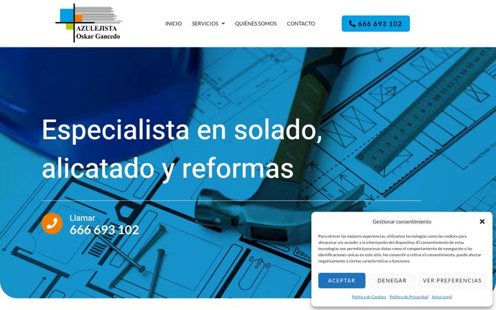 Screenshot of azulejistaoskargc.com
