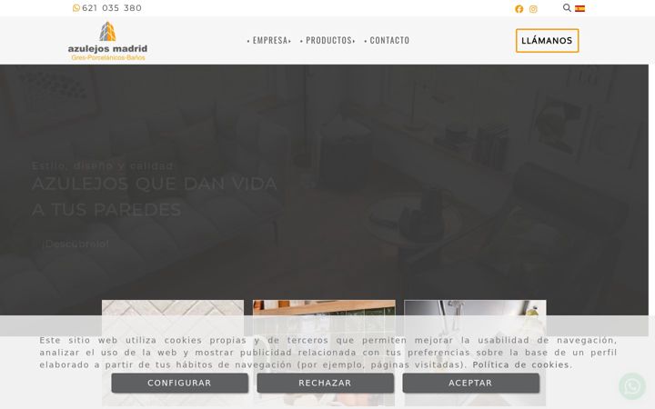 Screenshot of azulejosenmadrid.net