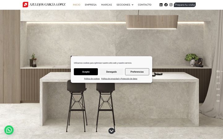 Screenshot of azulejosgarcialopez.com