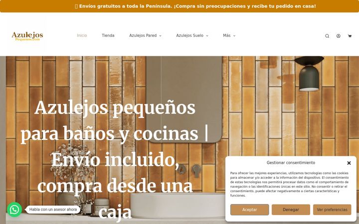 Screenshot of azulejospequenos.com