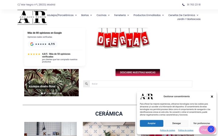 Screenshot of azulejosroman.es
