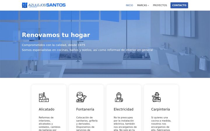 Screenshot of azulejossantos.es