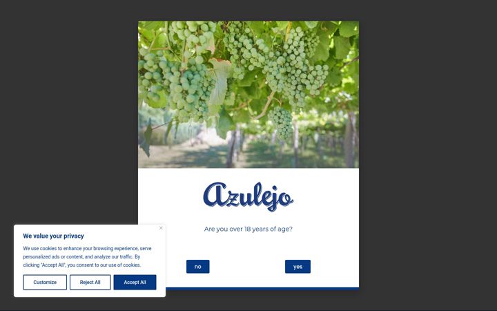 Screenshot of azulejowines.com