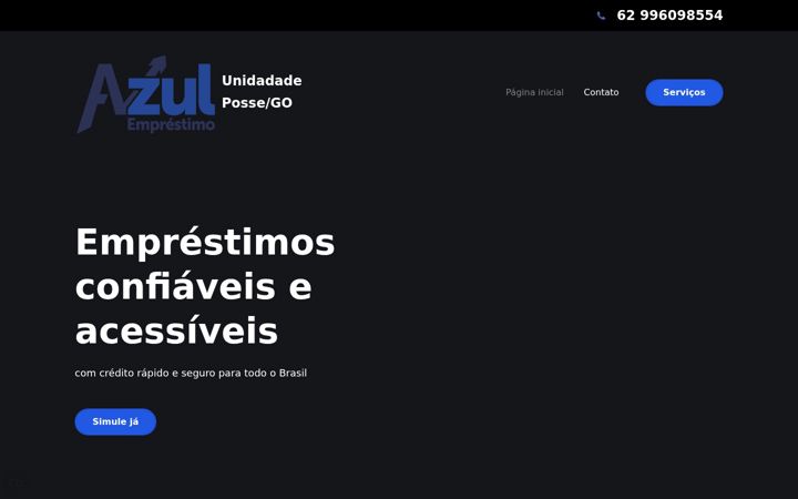Screenshot of azulemprestimoposse.com.br