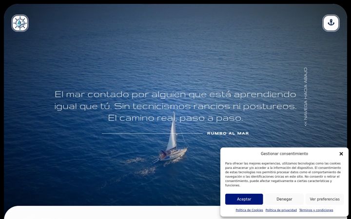 Screenshot of azulerrante.com