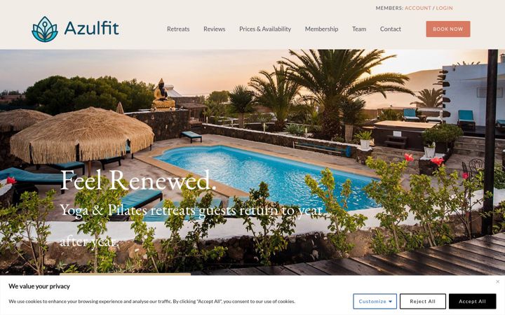 Screenshot of azulfit.com