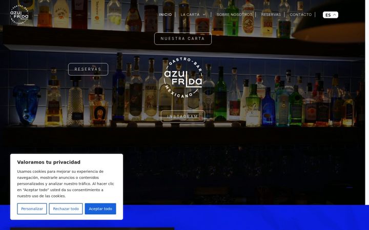 Screenshot of azulfrida.es
