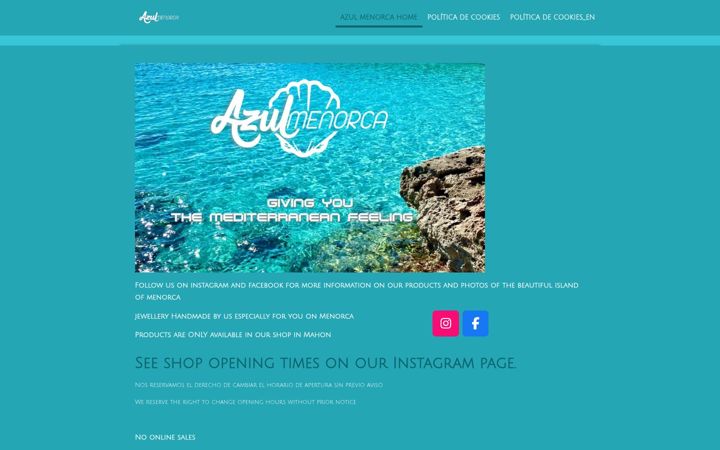Screenshot of azulmenorca.com