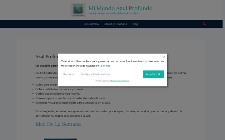 Screenshot of azulprofundo.es