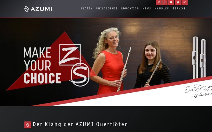 Screenshot of azumi.eu
