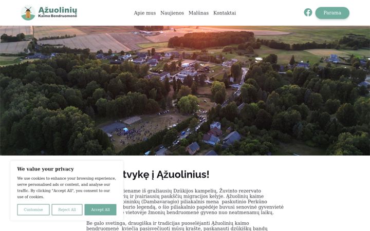 Screenshot of azuoliniai.com