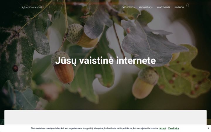 Skjermbilde av azuolynovaistine.lt
