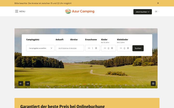 Screenshot of azur-camping.com