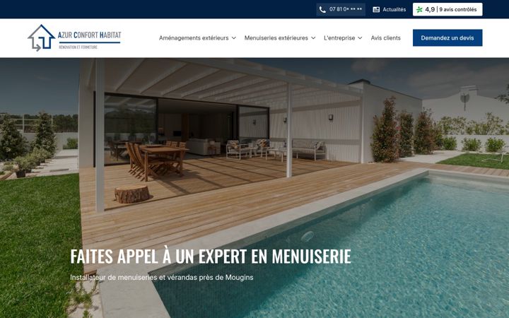 Screenshot of azur-confort-habitat.com