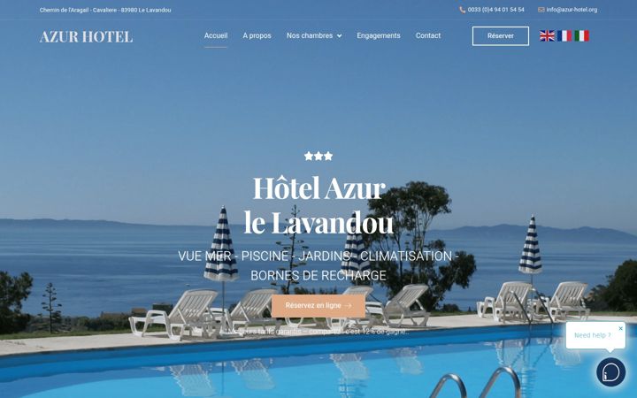 Kuvakaappaus sivustosta azur-hotel.org