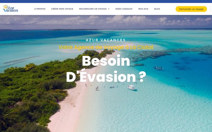 Skærmbillede af azur-vacances-laciotat.fr