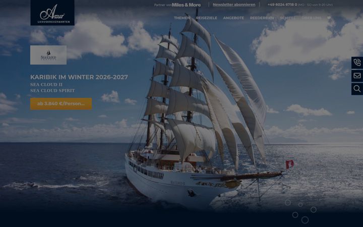 Screenshot of azur.de