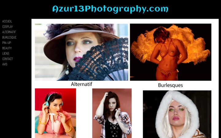 Screenshot of azur13photography.com