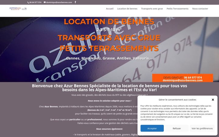 Screenshot of azurbennes.com