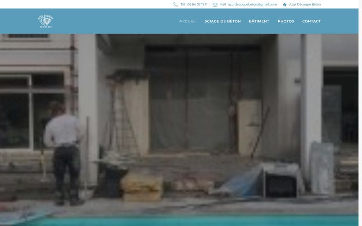 Screenshot of azurdecoupe-beton.fr