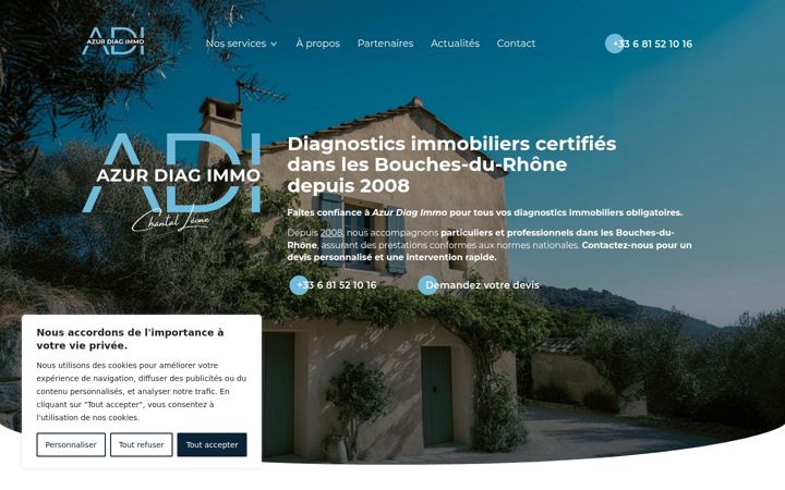 Screenshot of azurdiagimmo.fr