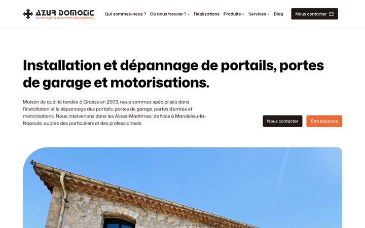 Screenshot of azurdomotic.com