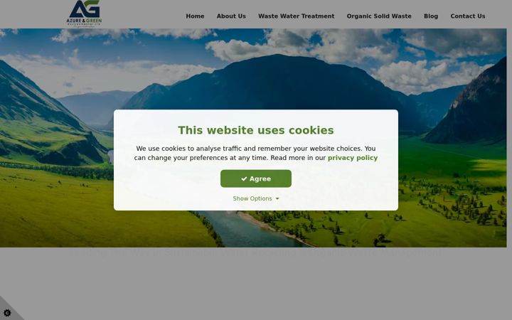 Screenshot of azureandgreen.com