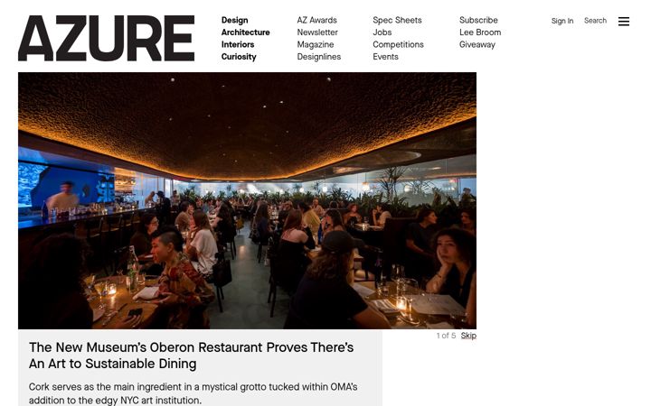 Screenshot of azuremagazine.com