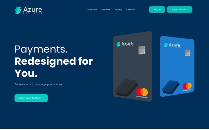 Snímek obrazovky azurepay.io