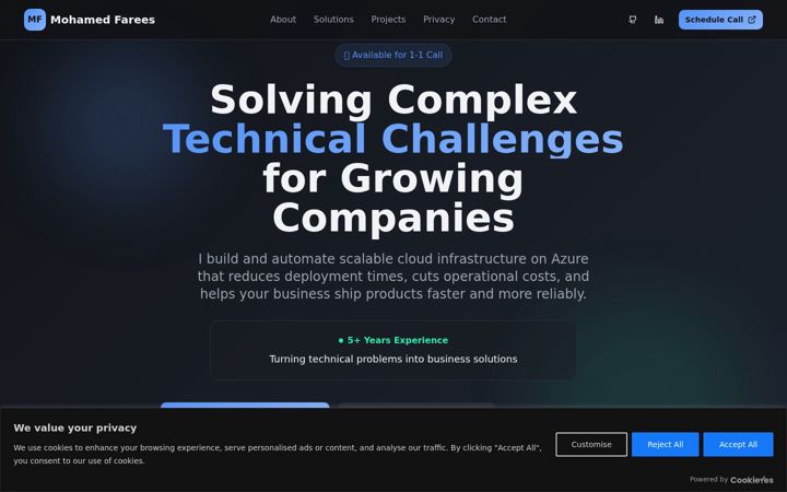 Screenshot of azuretechsolvers.com