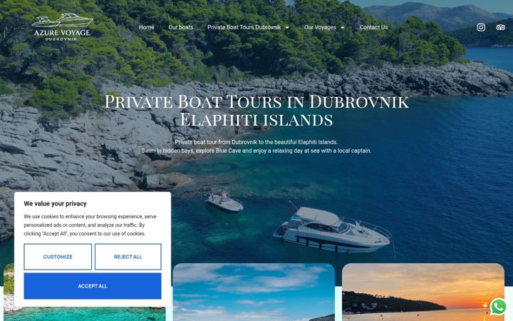 Screenshot of azurevoyage-dubrovnik.eu