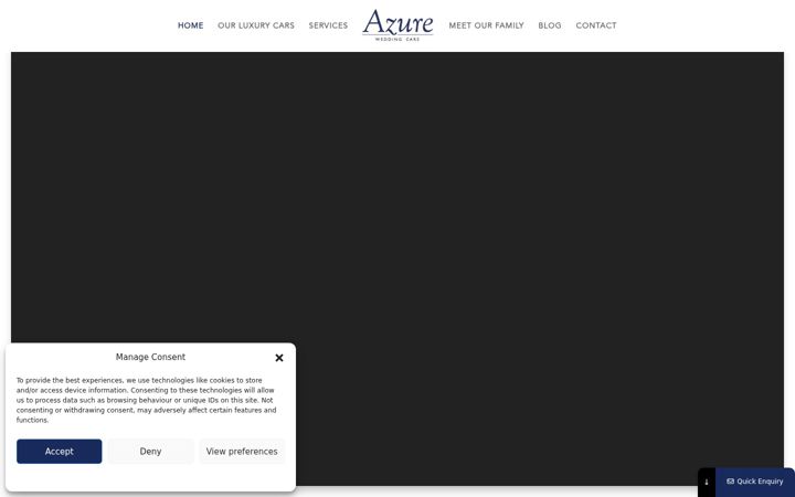 Screenshot of azureweddingcars.co.uk