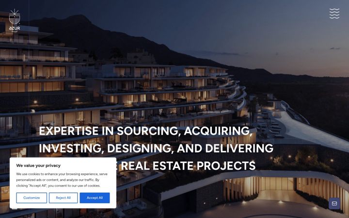 Screenshot of azurgroup.eu