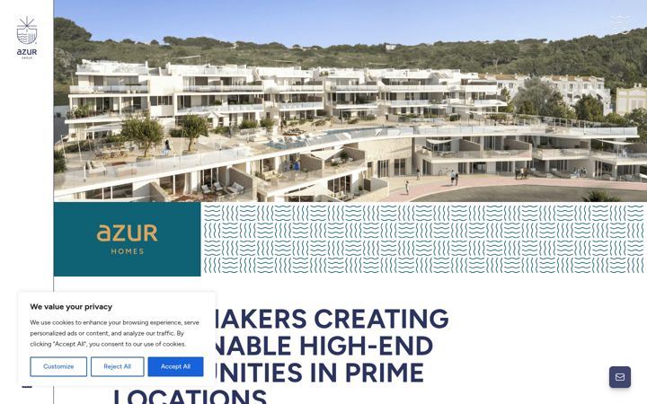 Screenshot of azurhomes.eu