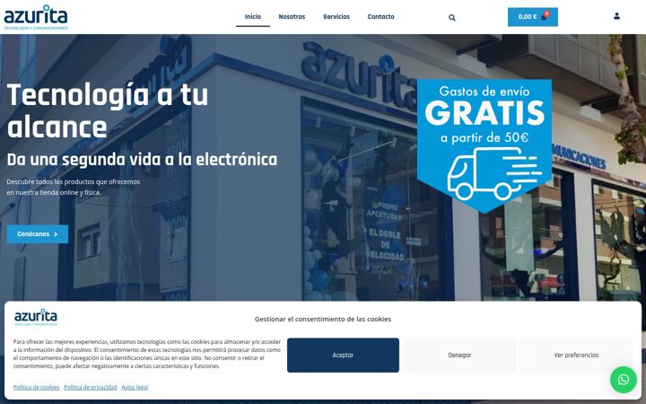 Screenshot of azurita.es