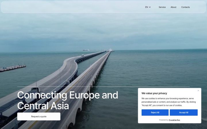 Screenshot of azurite-logistics.eu