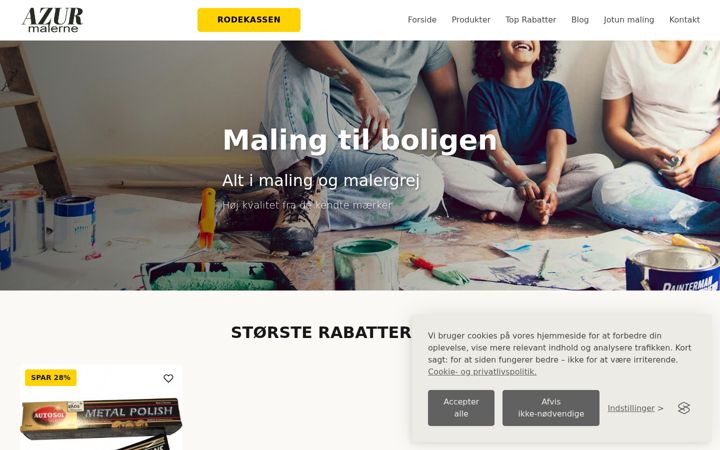 Screenshot of azurmalerne.dk