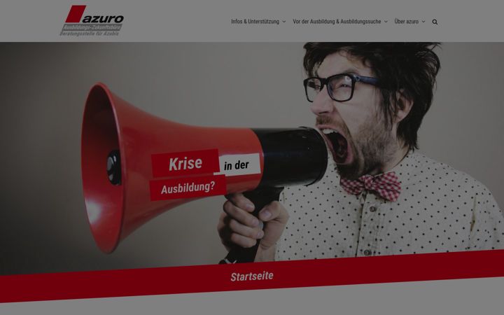 Kuvakaappaus sivustosta azuro-muenchen.de