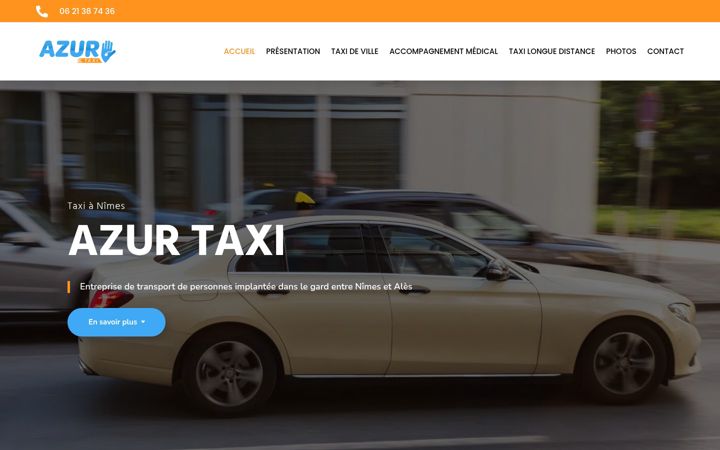 Skærmbillede af azurtaxi30.fr